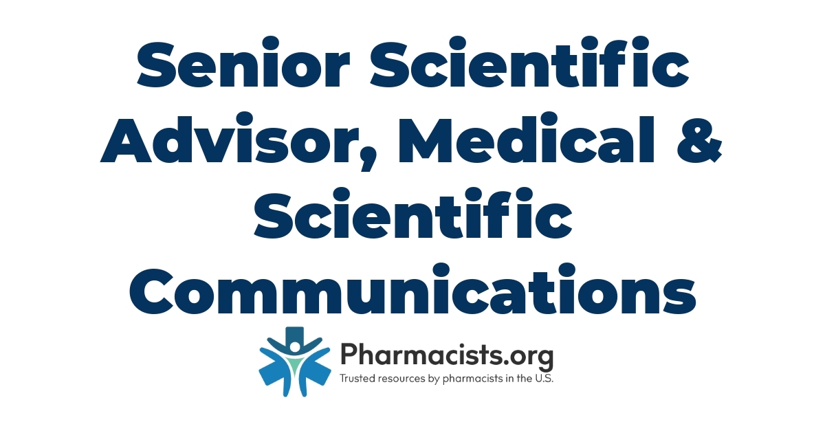 Senior Scientific Advisor, Medical & Scientific Communications