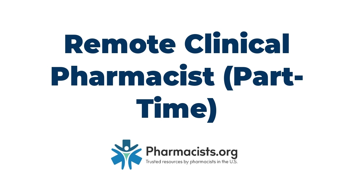 Remote Clinical Pharmacist (Part-Time)