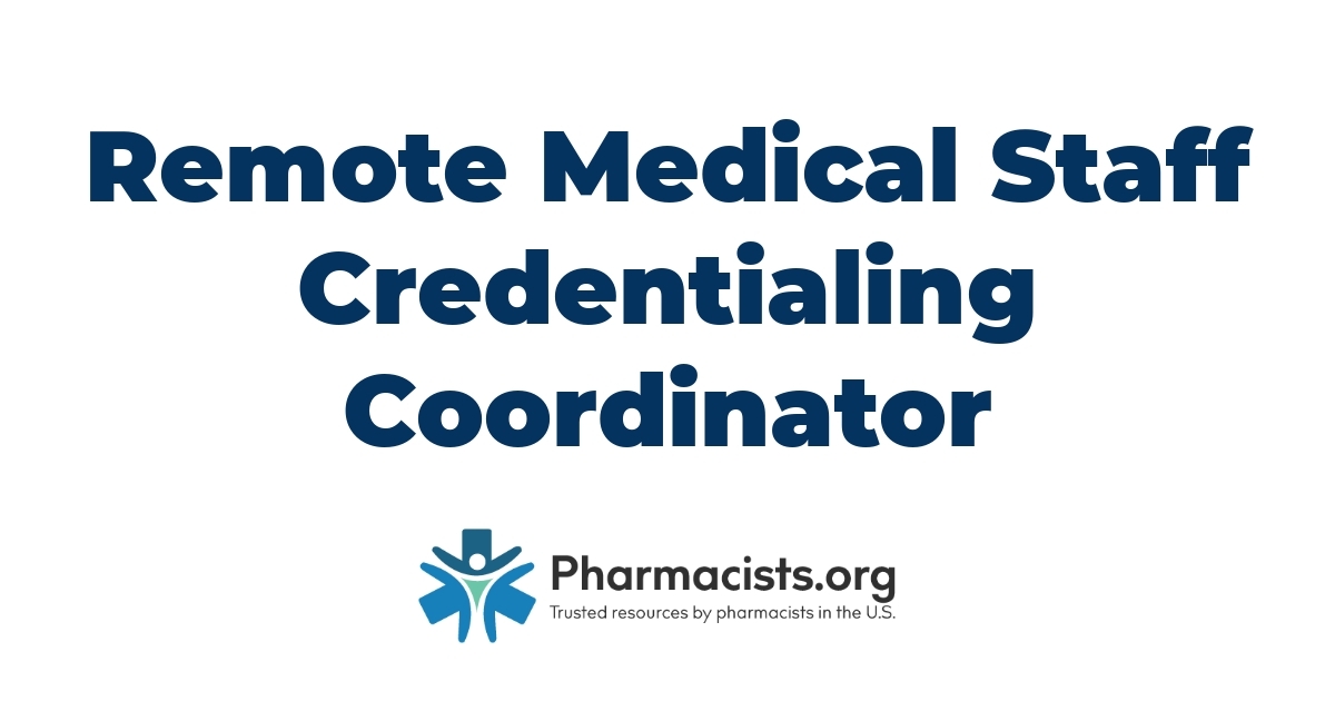 Remote Medical Staff Credentialing Coordinator